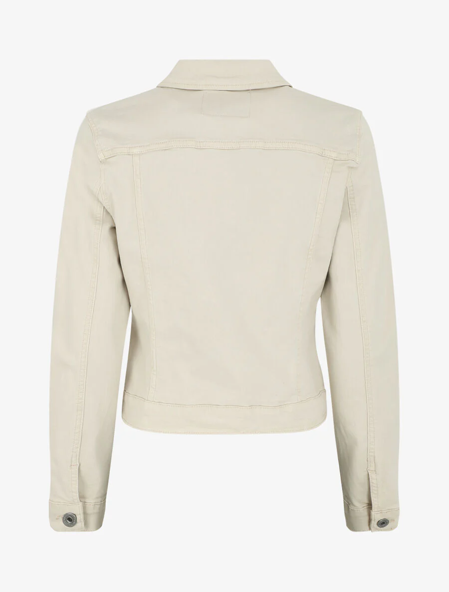 Effen spijkerjasje - Beige - Image 2