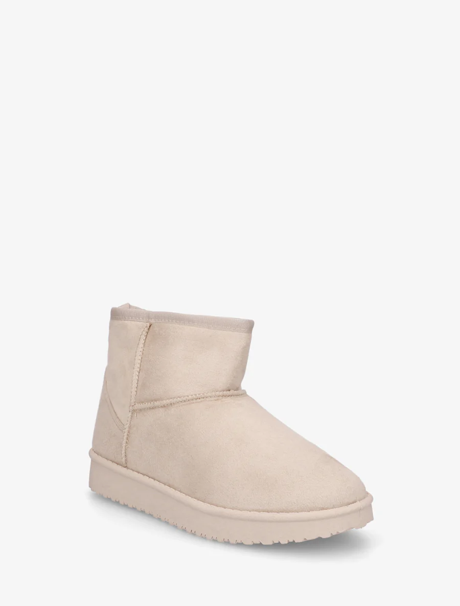 Effen suède enkellaarsjes - Beige - Image 2