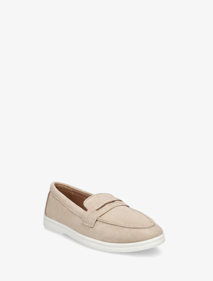 Effen suède mocassins - Beige - Image 2