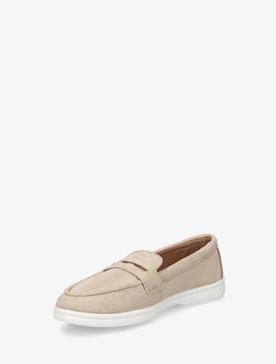 Effen suède mocassins - Beige - Image 3