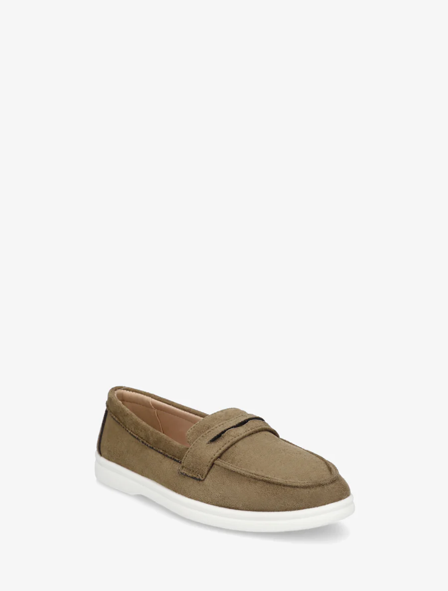 Effen suède mocassins - Kaki - Image 2