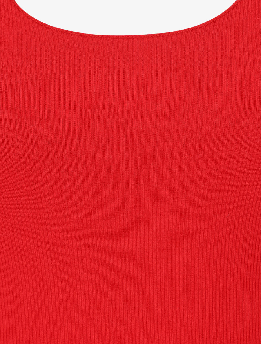 Effen tanktop met slanke pasvorm - rood - Image 3