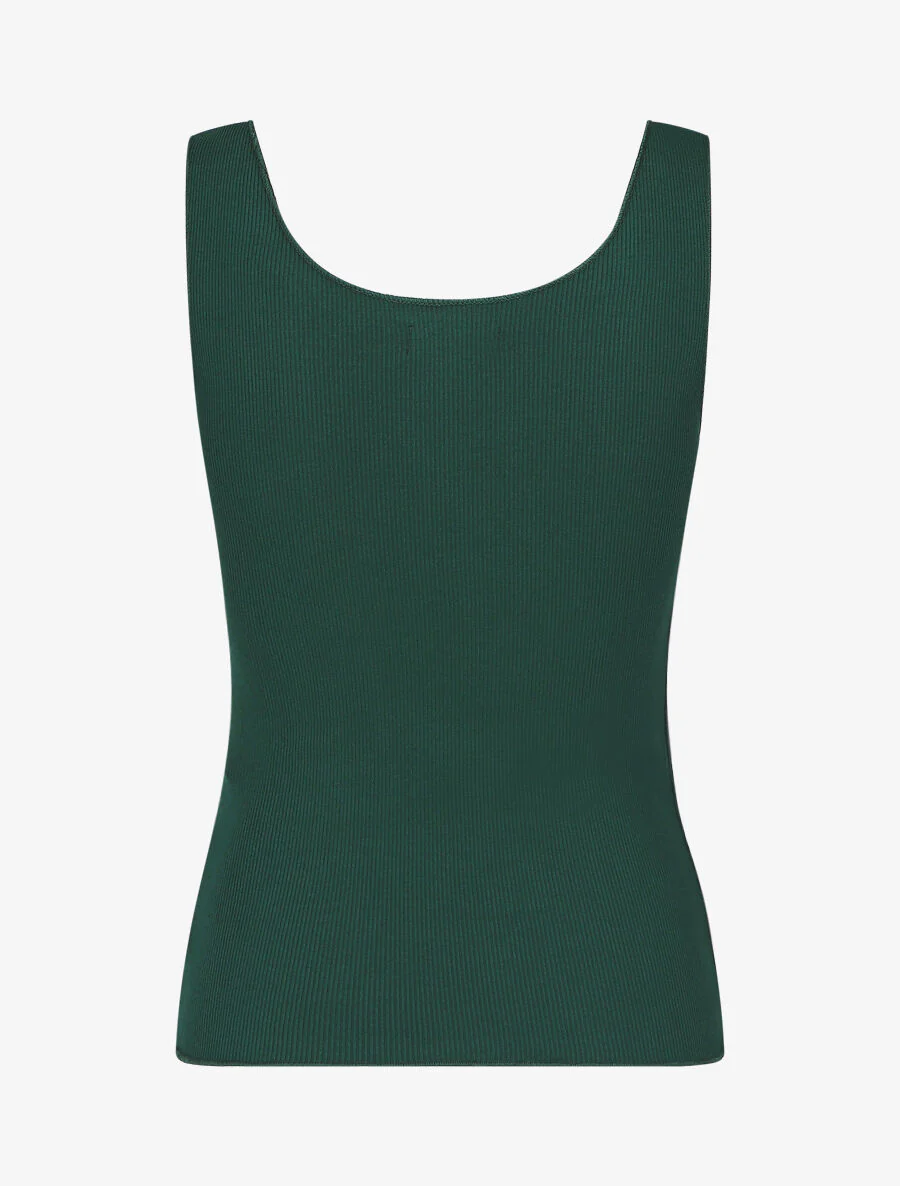 Effen tanktop met slanke pasvorm - dennengroen - Image 2