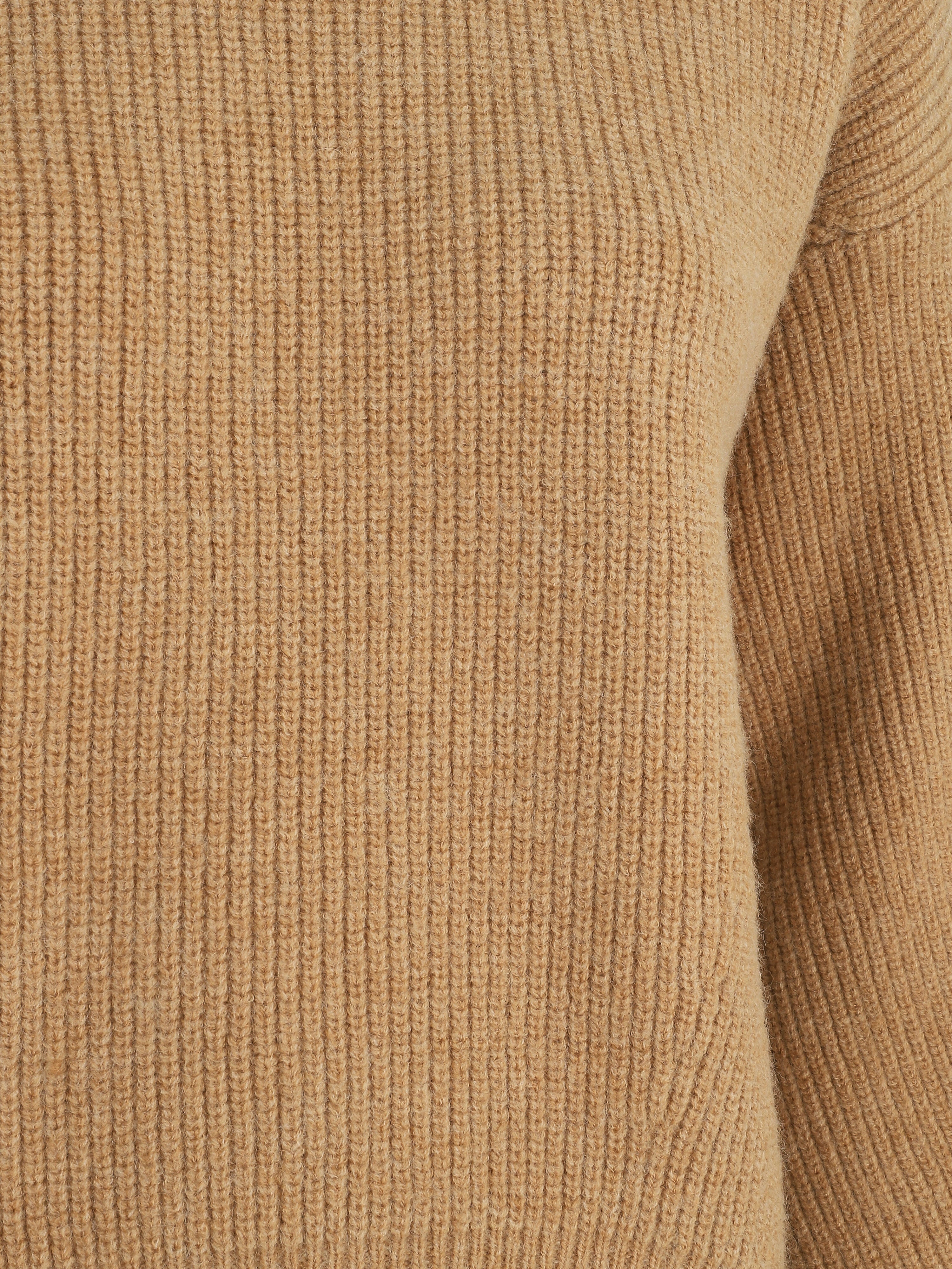 Effen trui met ronde hals - Camel - Image 3