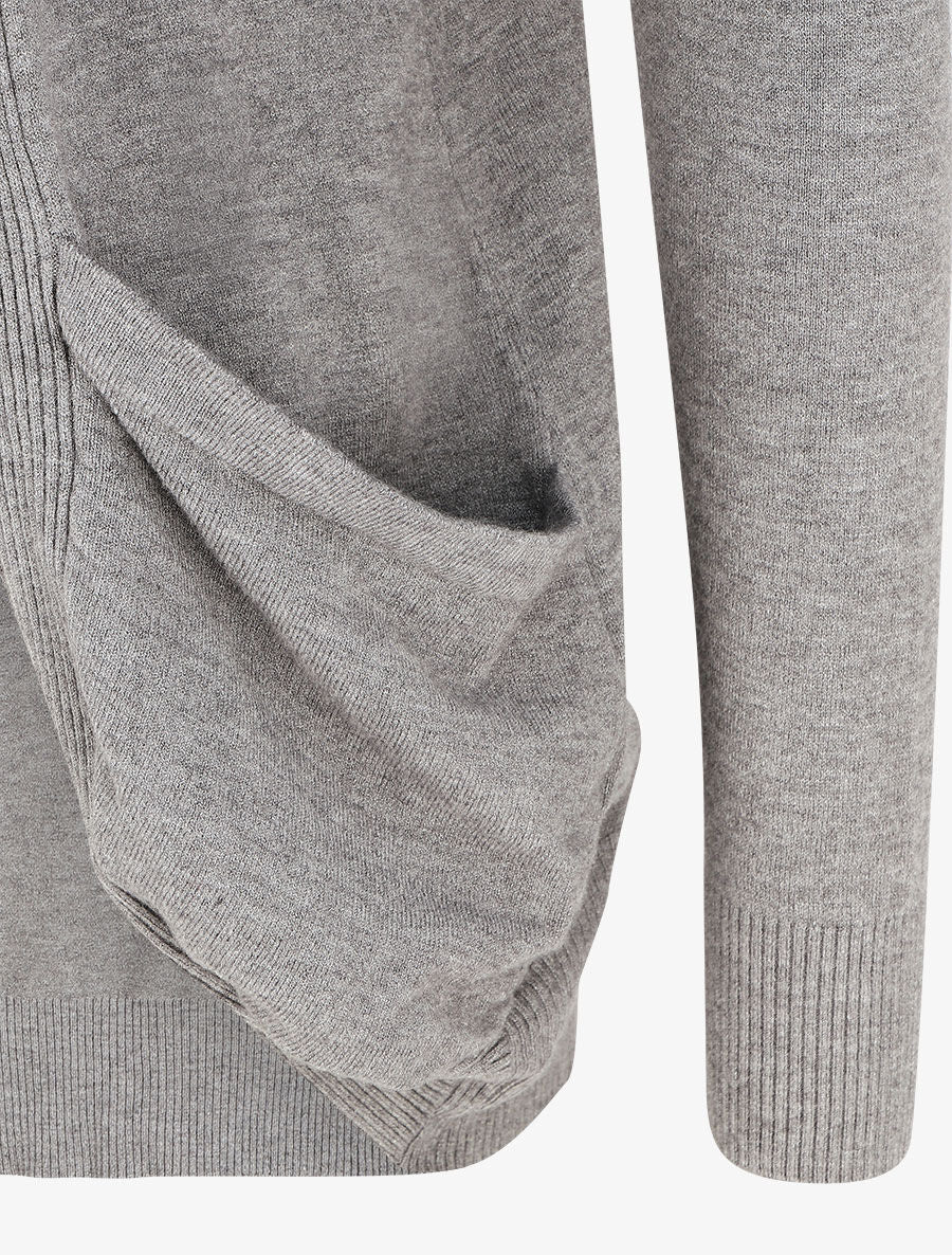 Effen vest in recht model - Grijs - Image 3