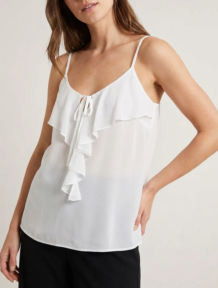Effen voile caraco - Wit - Image 4
