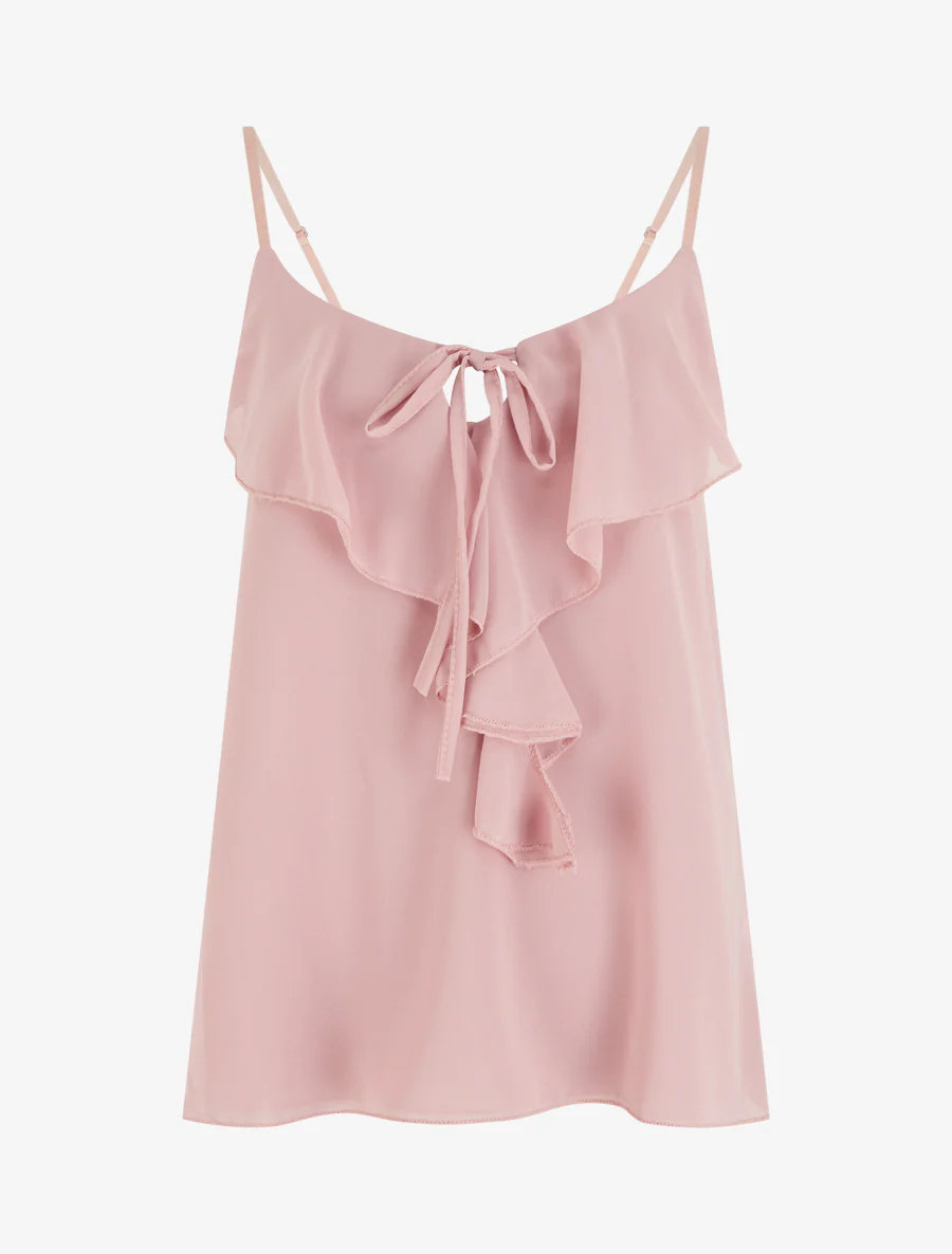 Effen voile caraco - Oudroze