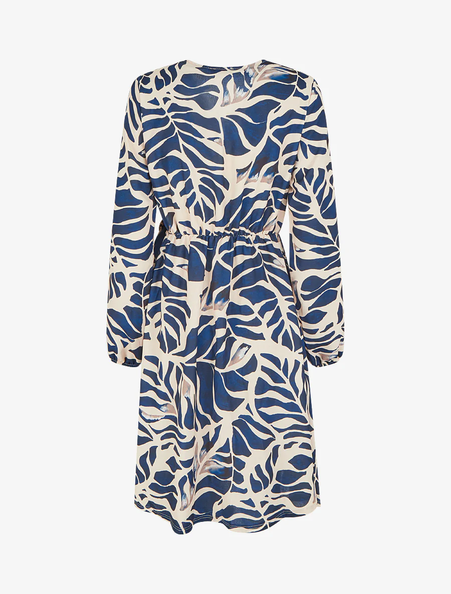 Elastische jurk met fantasieprint - Marine - Image 2