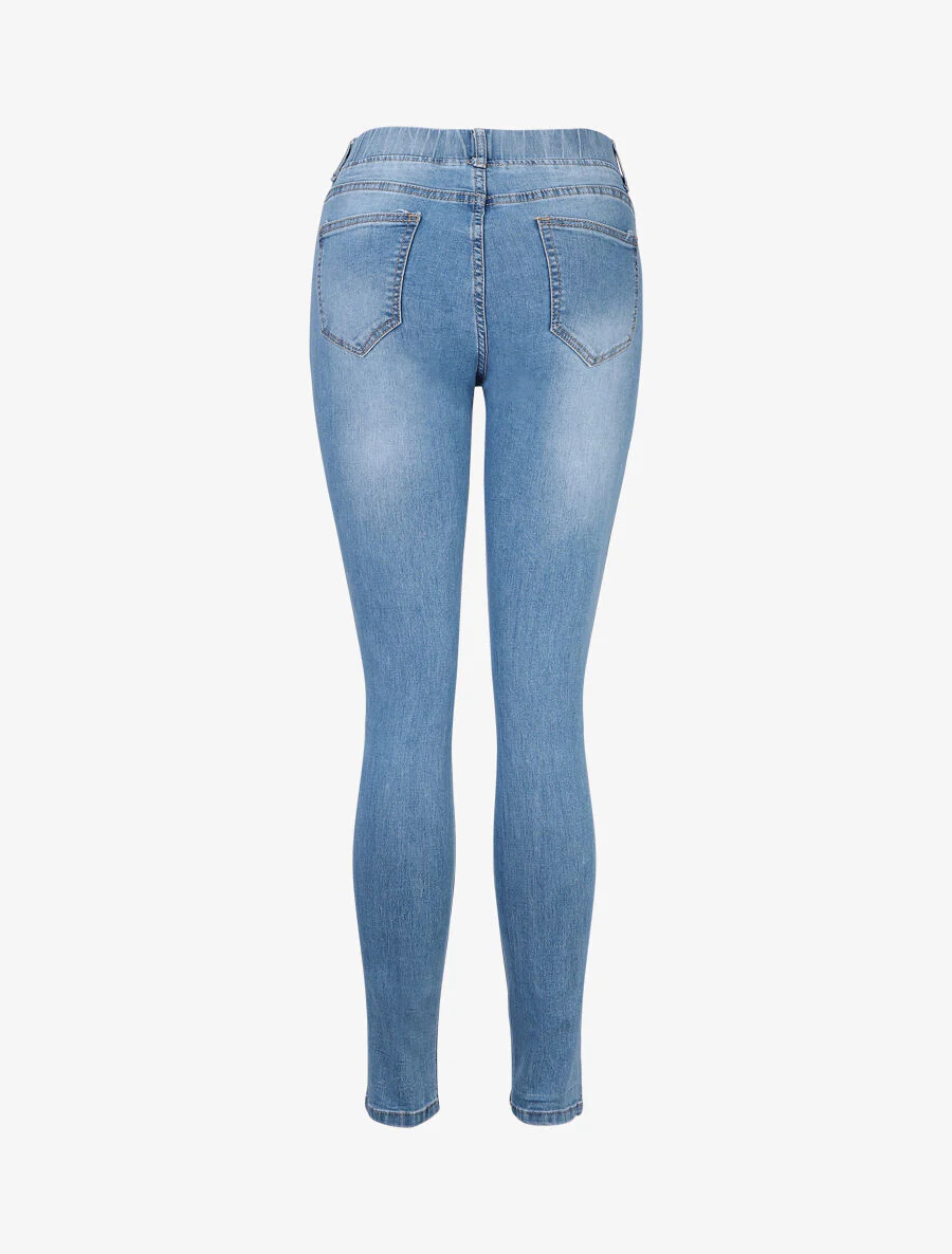 Elastische skinny jeans - blauw - Image 2