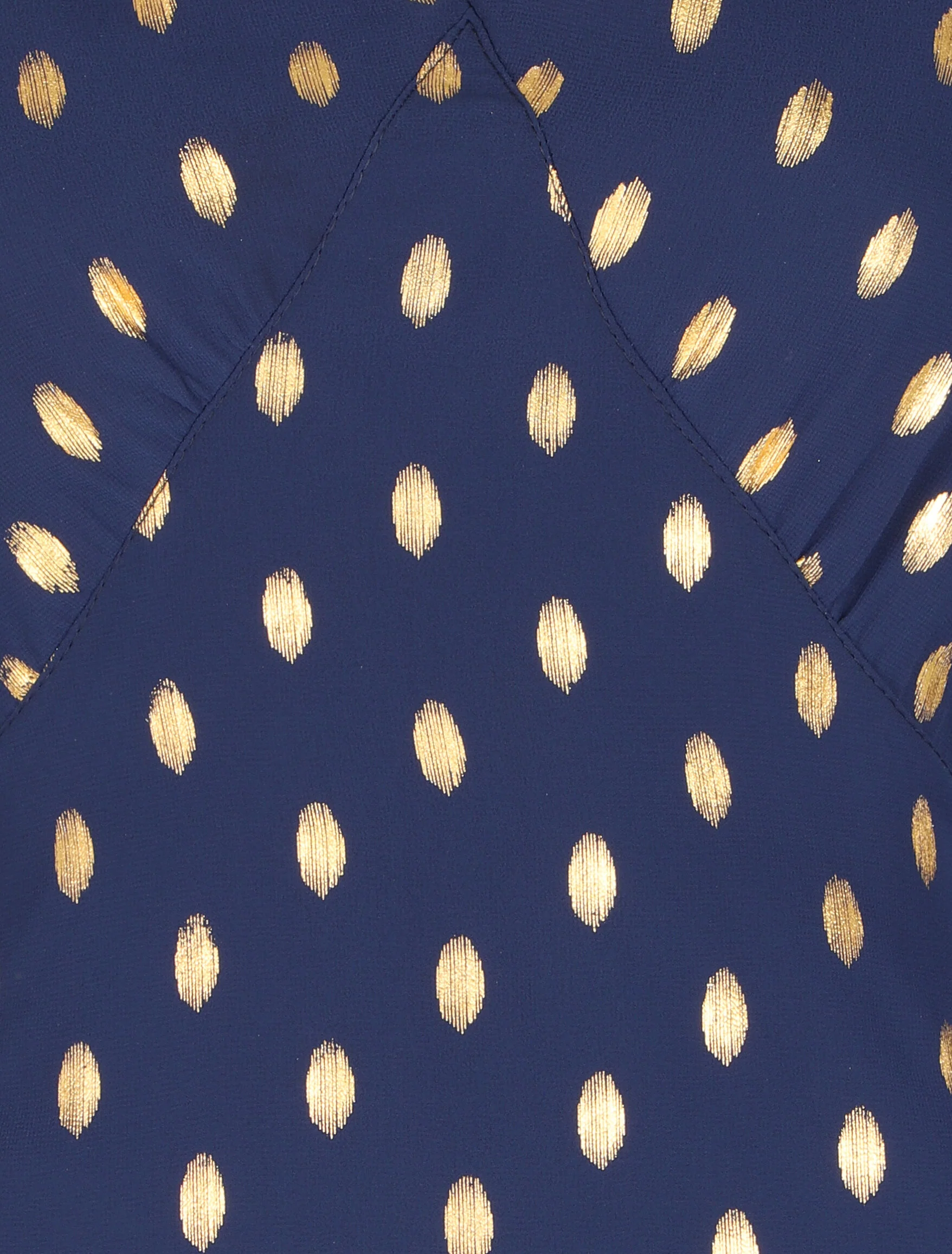 Empire jurk met gouden stippenprint - Marine - Image 3