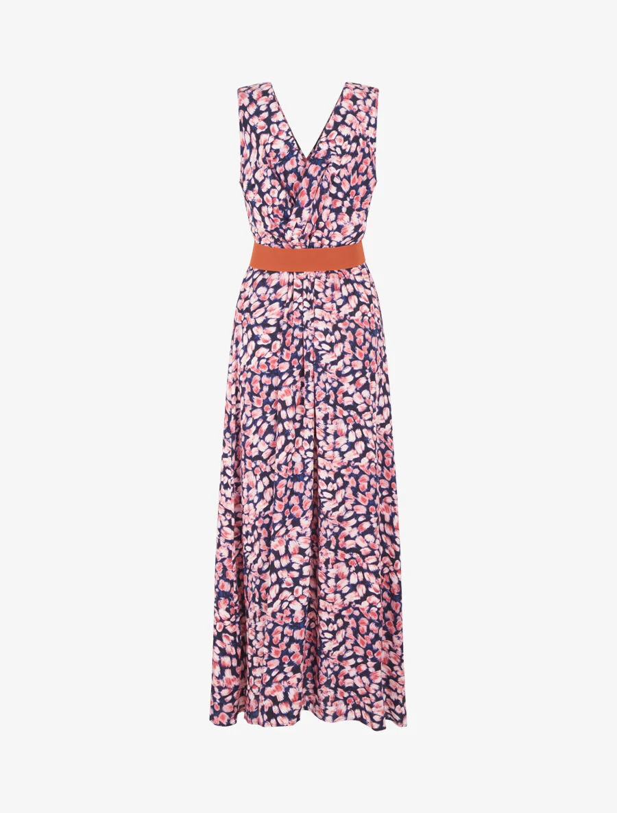 Empire jurk met grafische print - Marineblauw - Image 2