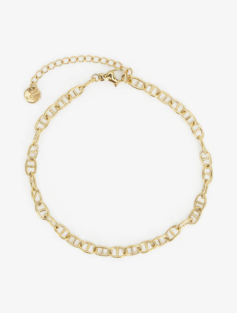 Enkelband met ankerschakels - Goud - Image 2