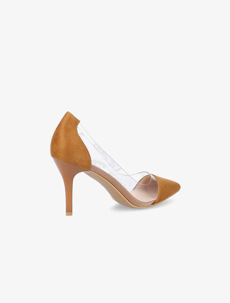 Pumps met opengewerkte kwartieren - camel - Image 5