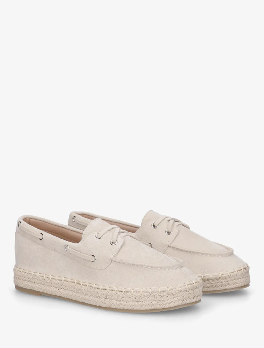 Espadrilles van suèdine - Beige - Image 4