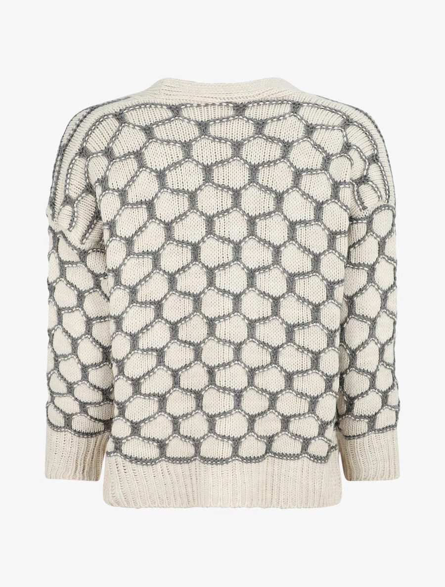 Fantasie gedrukte cardigan - Grijs - Image 2