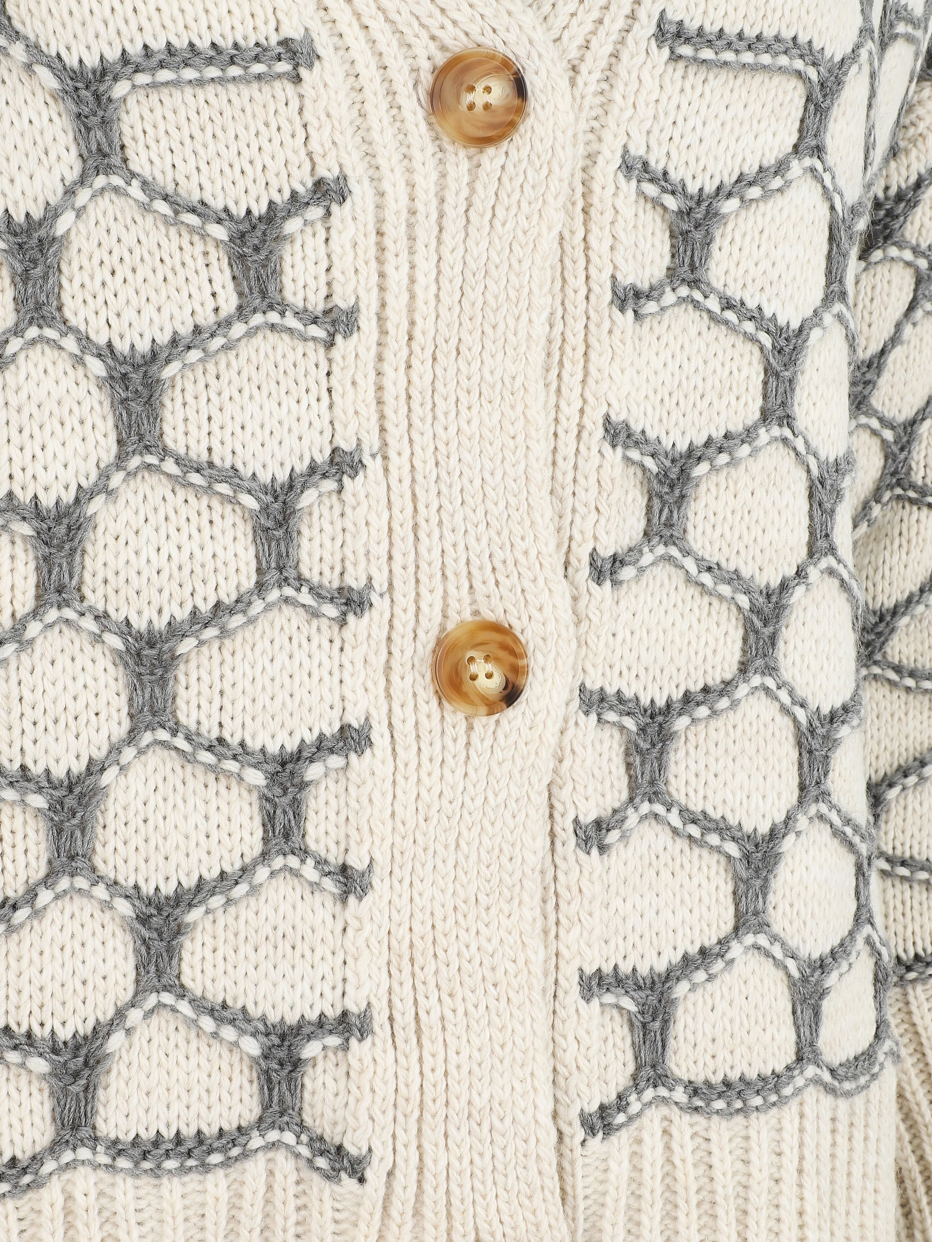 Fantasie gedrukte cardigan - Grijs - Image 3