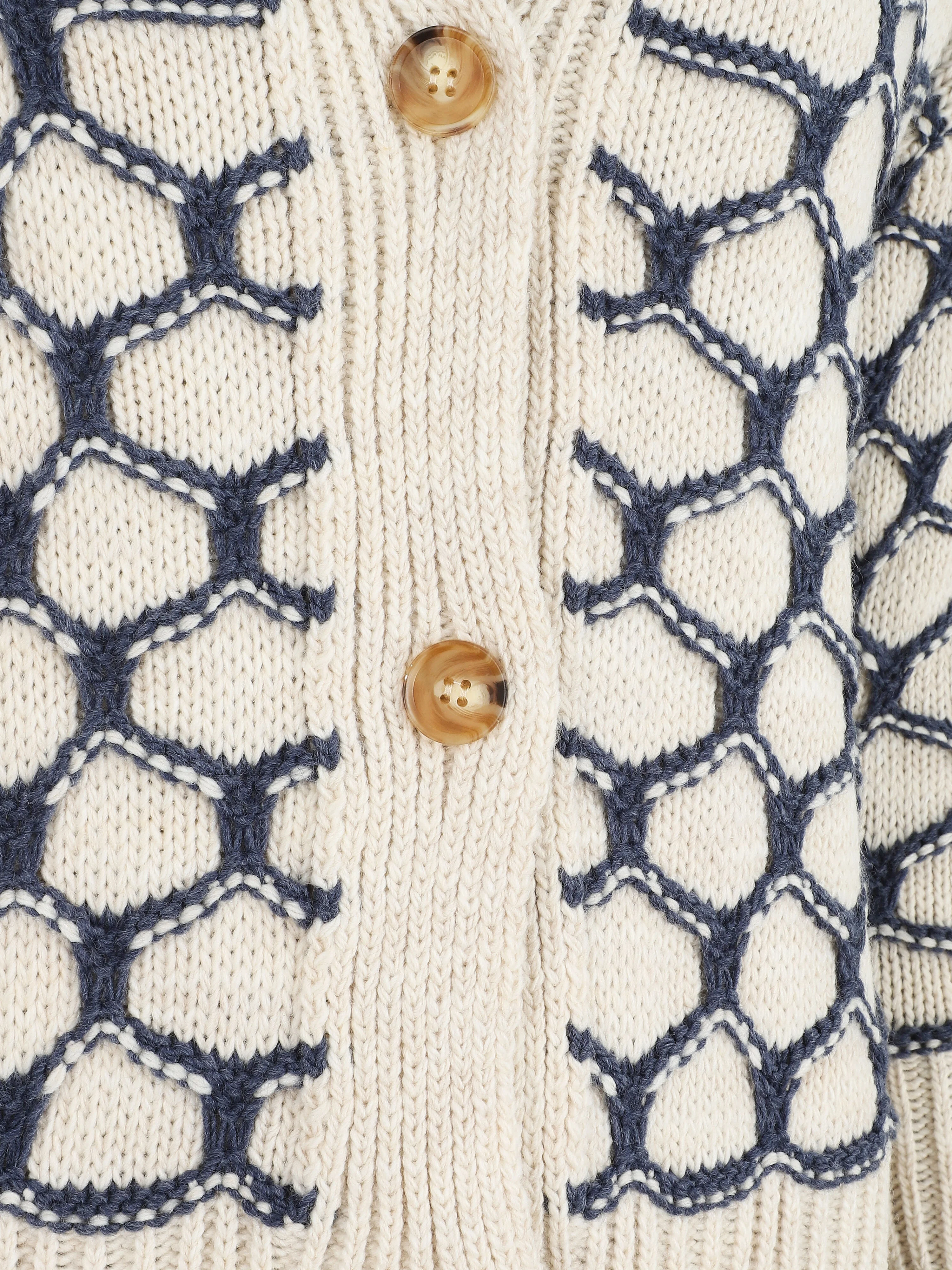 Fantasie gedrukte cardigan - Blauw - Image 3