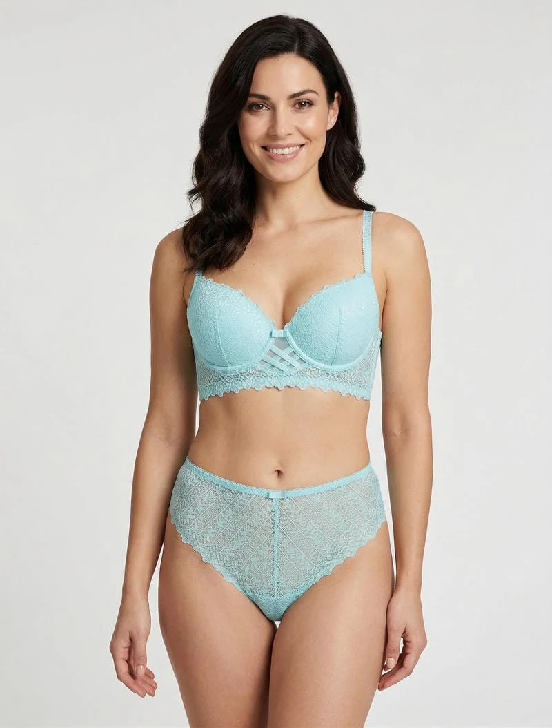 Fantasie kant lingerie set - Turkoois