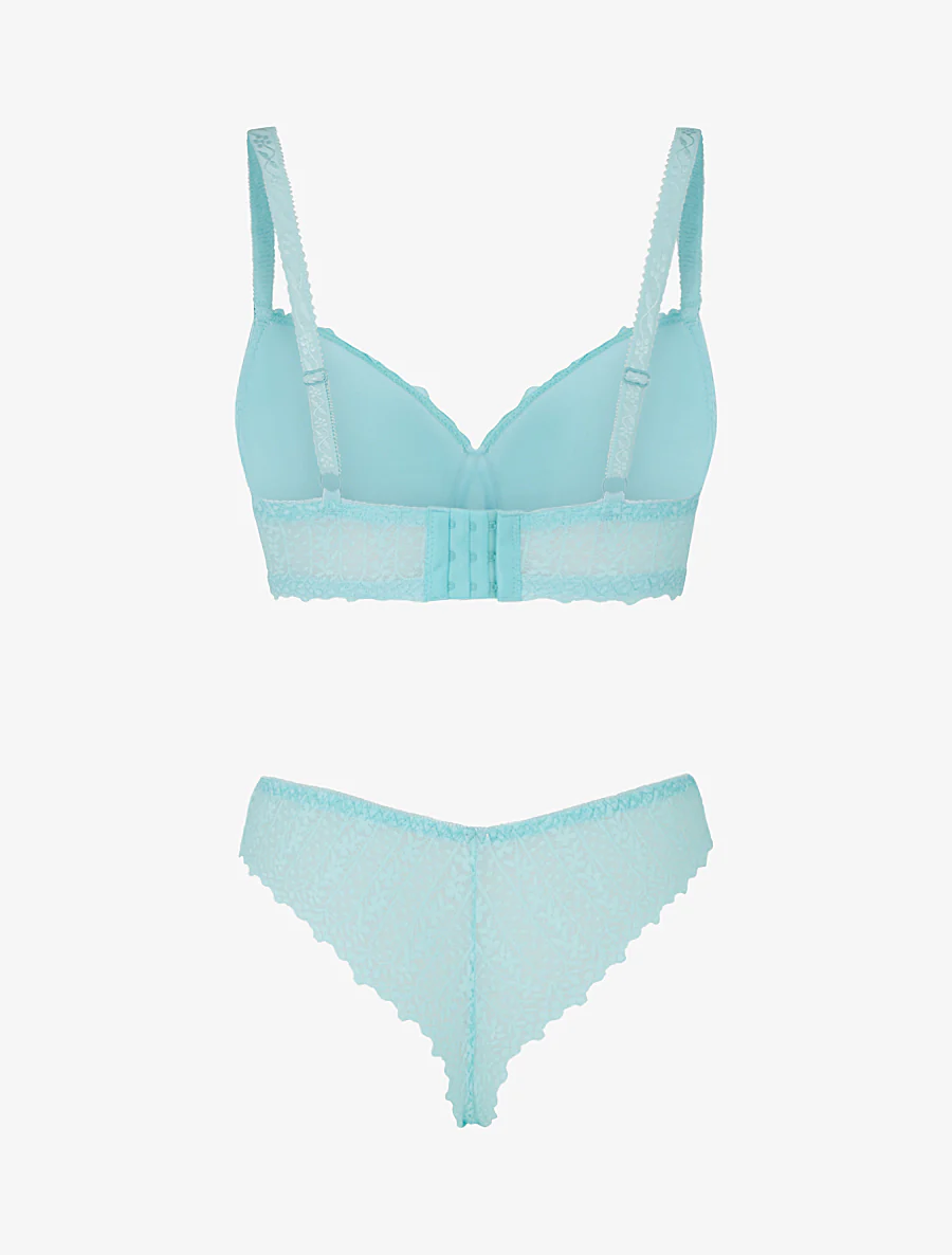 Fantasie kant lingerie set - Turkoois - Image 3