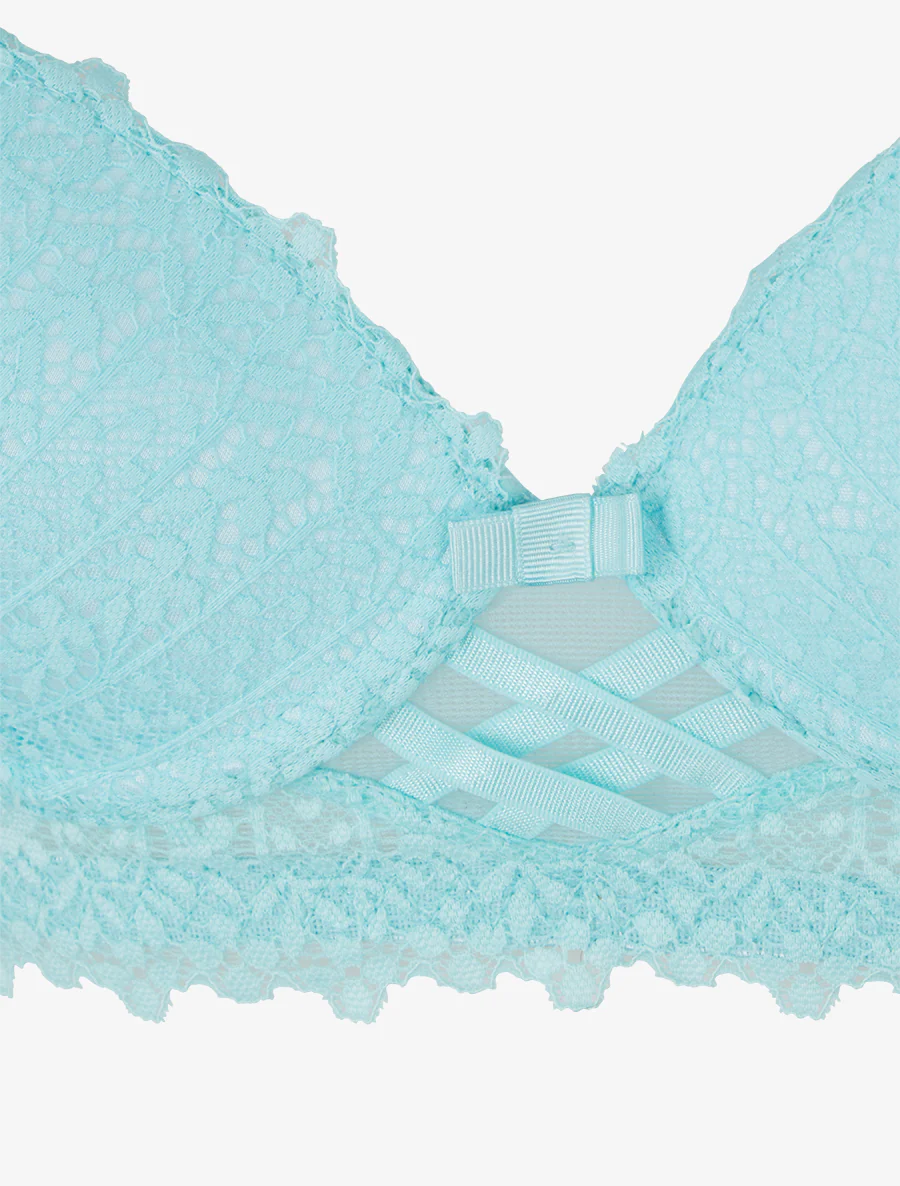 Fantasie kant lingerie set - Turkoois - Image 4