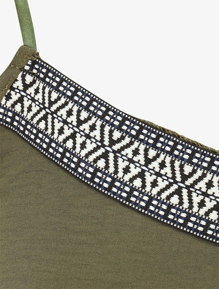 Fantasie V-hals tanktop - Kakigroen - Image 3