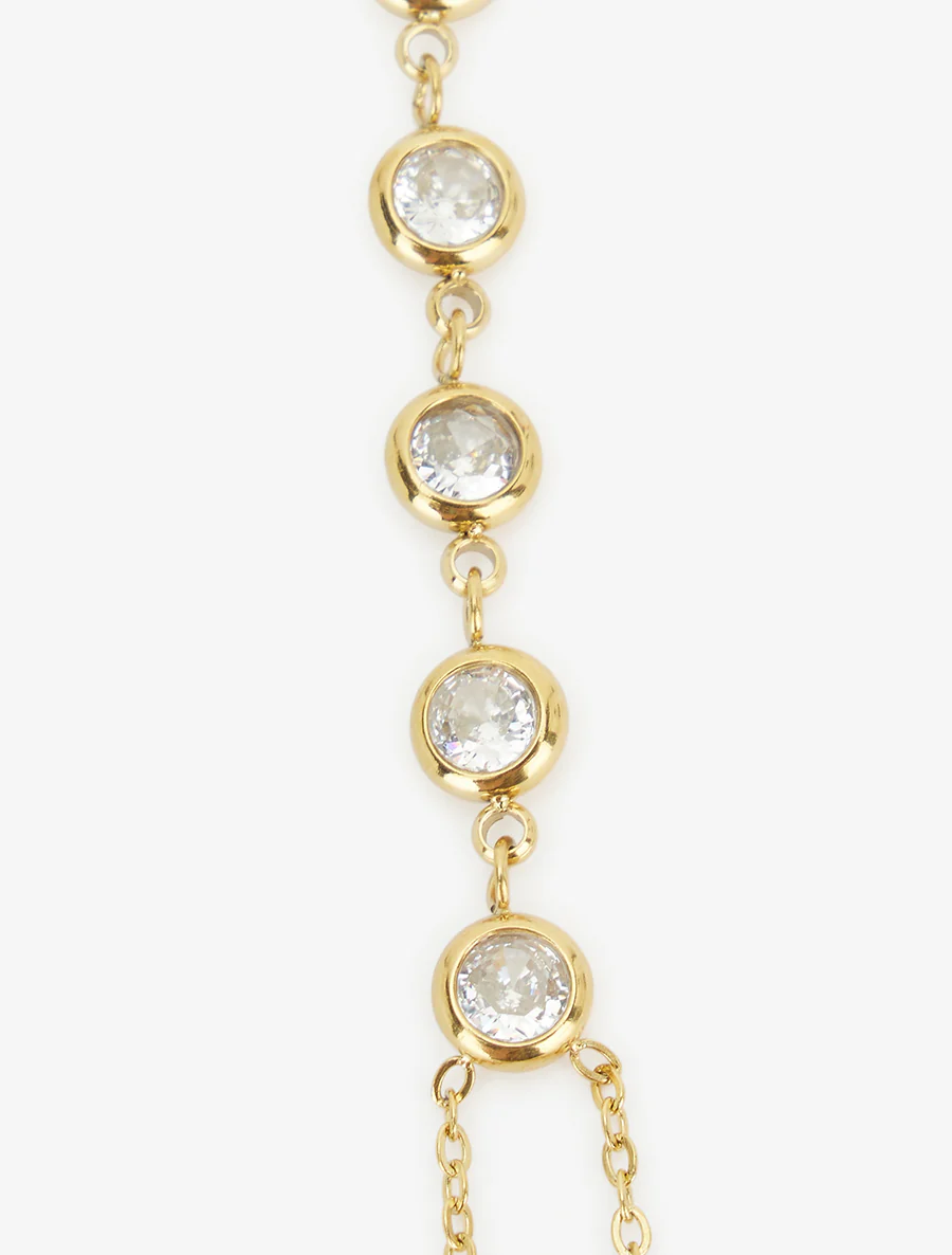 Fijne armband met zirkonia. - Goud - Image 3