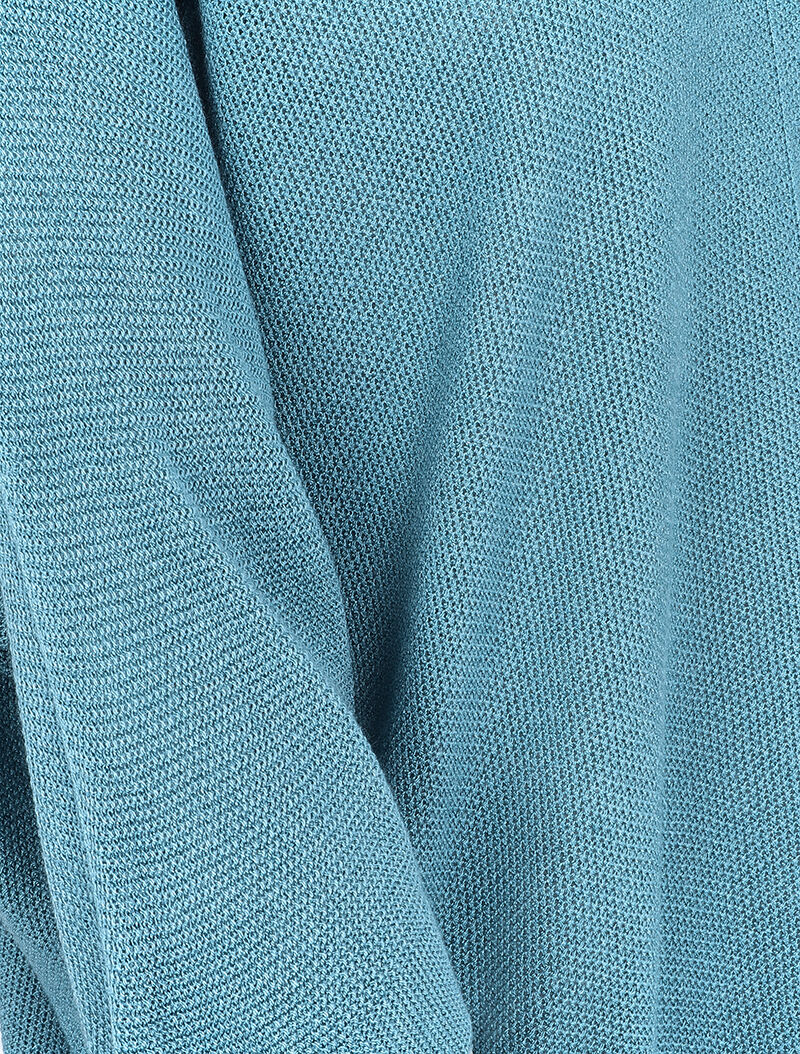 Fijngebreide trui met 3/4 mouwen - Karrenblauw - Image 3