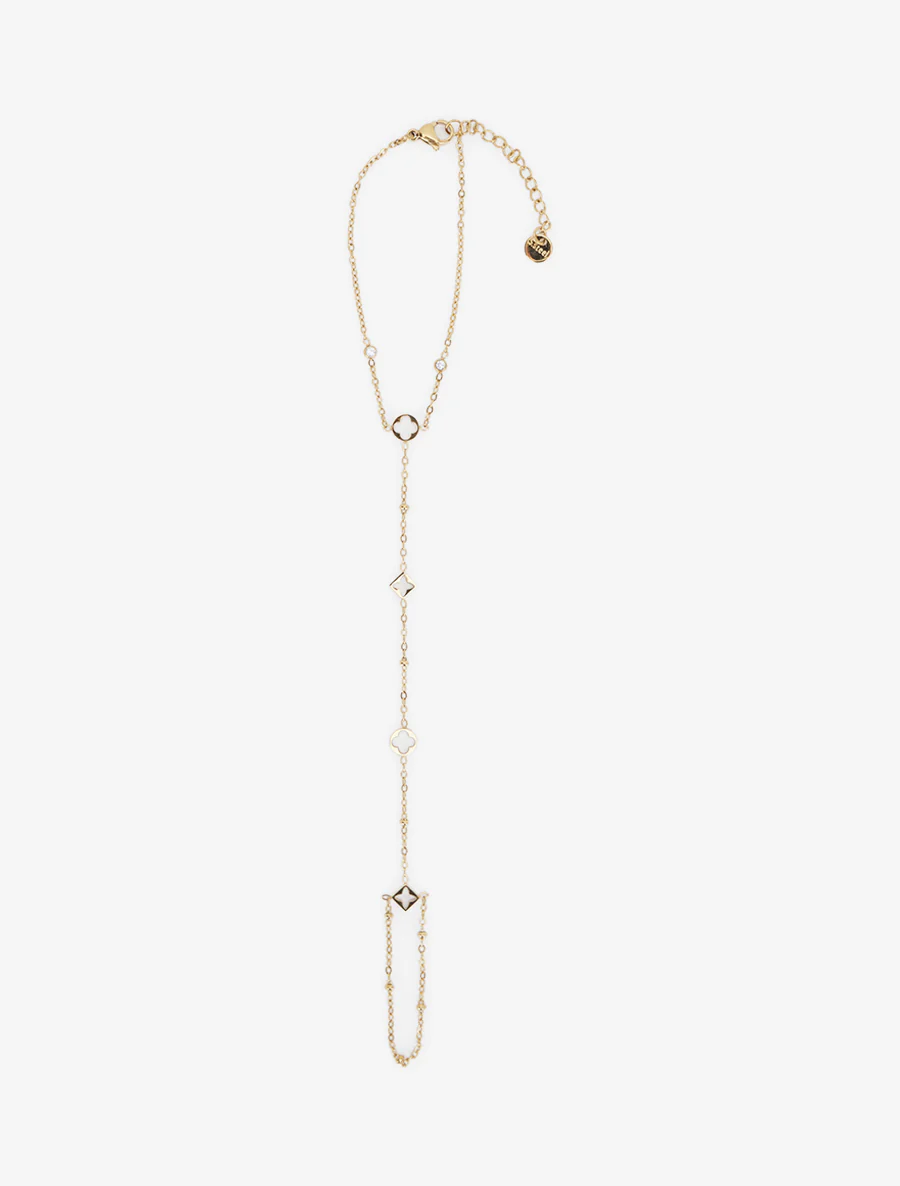 Fijne ketting met opengewerkte bedeltjes - Goud - Image 2
