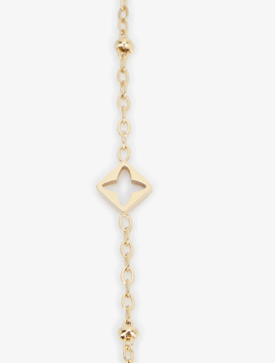 Fijne ketting met opengewerkte bedeltjes - Goud - Image 3