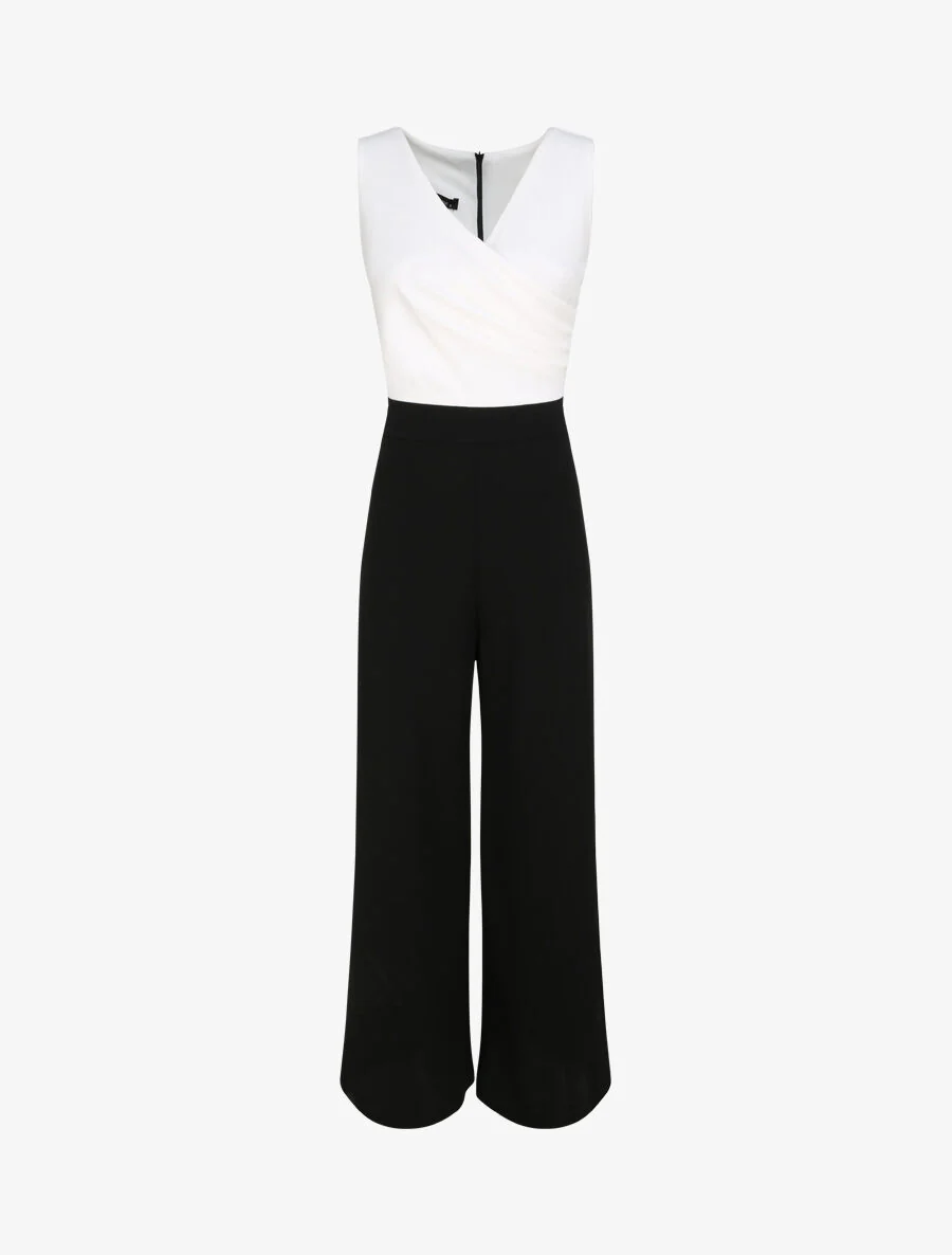 Flare wikkeljurk met drapering - Wit