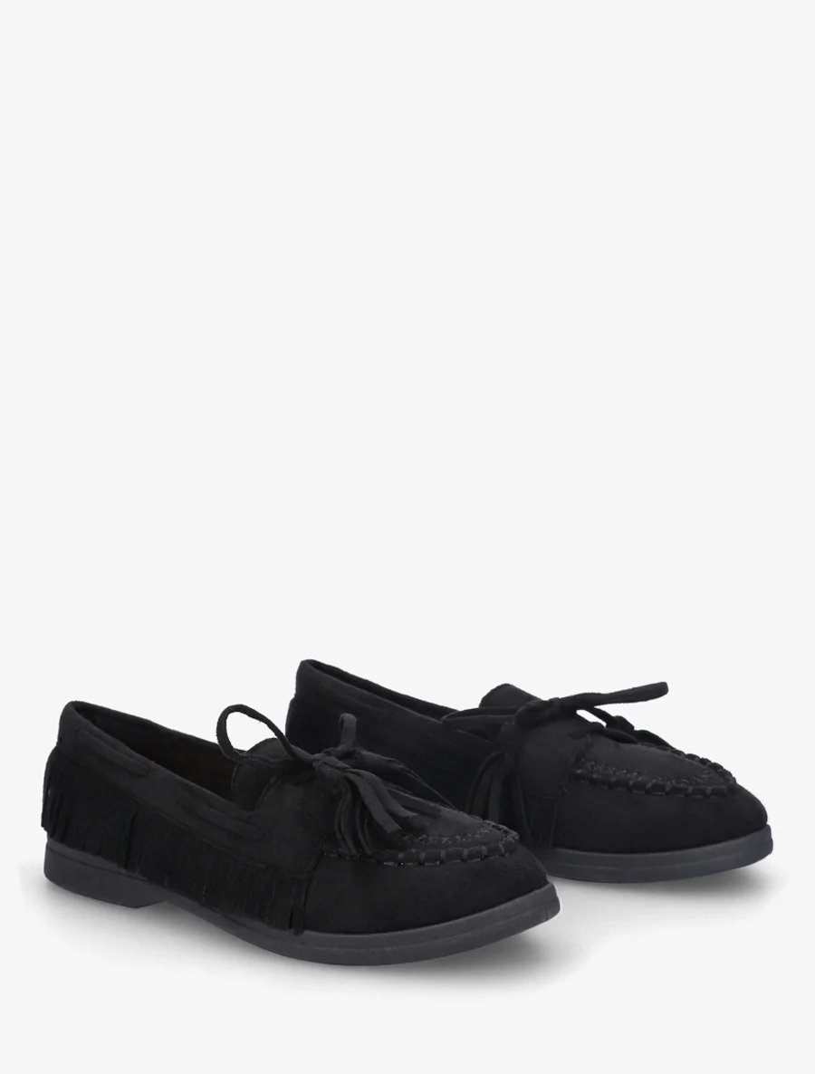 Fringes suède loafers - Zwart - Image 4