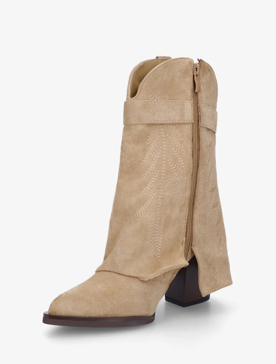 Geborduurde cowboylaarsjes met hangslot. - Mol - Image 3