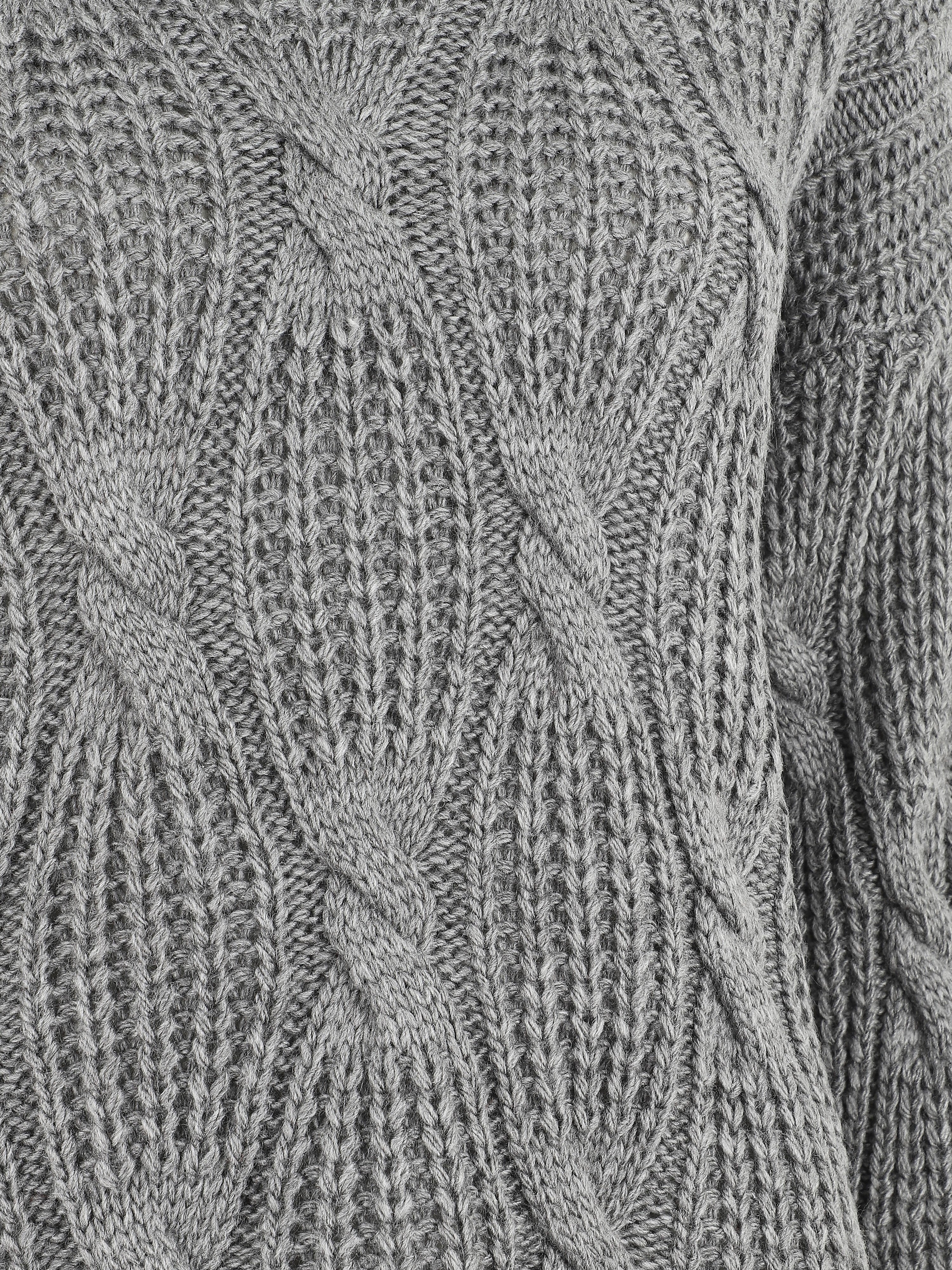 Gebreide coltrui - Grijs - Image 3
