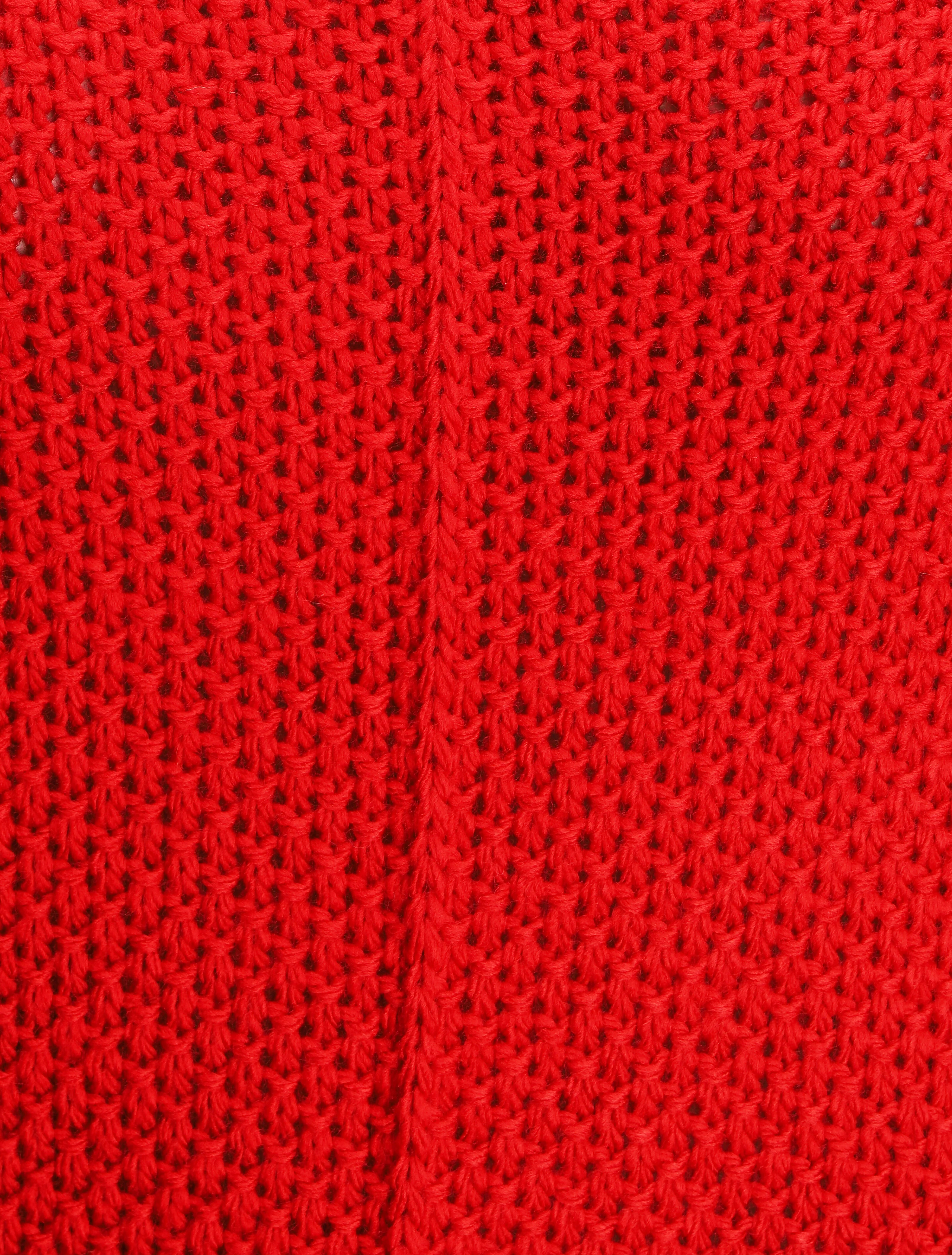 Gebreide trui met 3/4 mouwen - Rood - Image 3