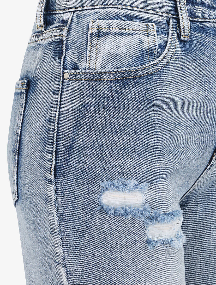 Gebroken rechte Jean - Blauw denim - Image 3