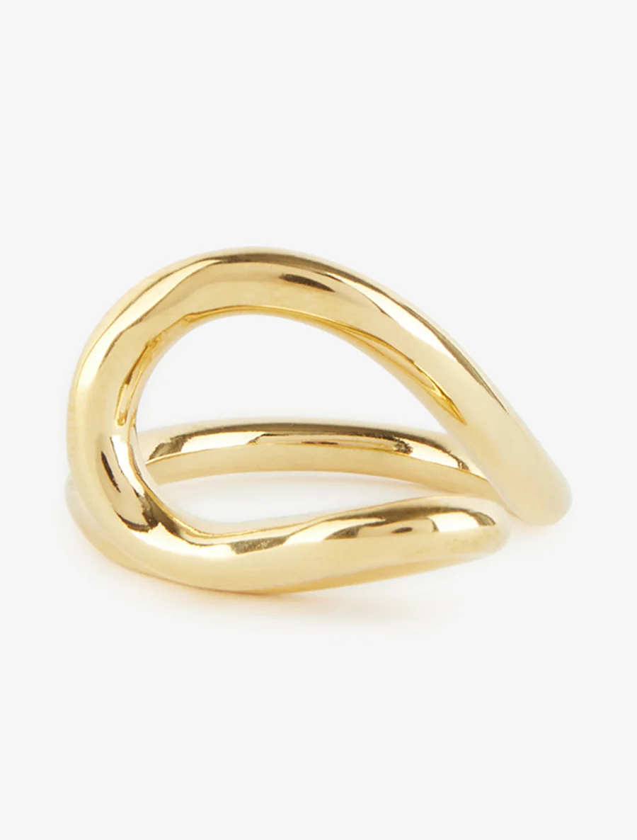 Gedraaide ringeffect - Goud - Image 3