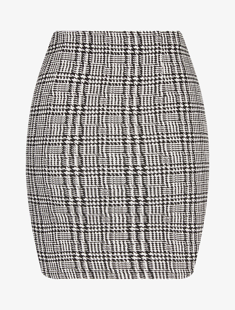 Gedrukte minirok met gedrapeerde zijkant - zwart - Image 3