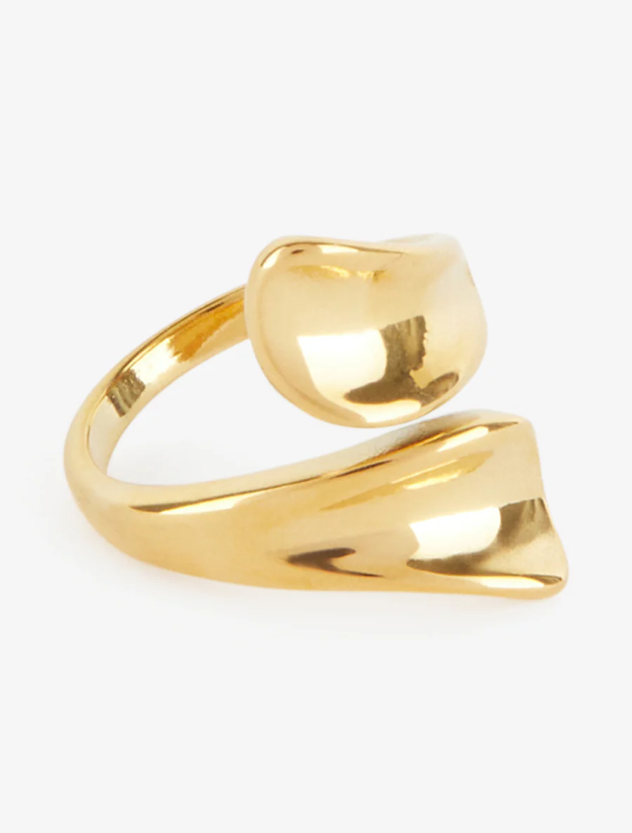 Gedurfde gebogen ring - Goud - Image 2