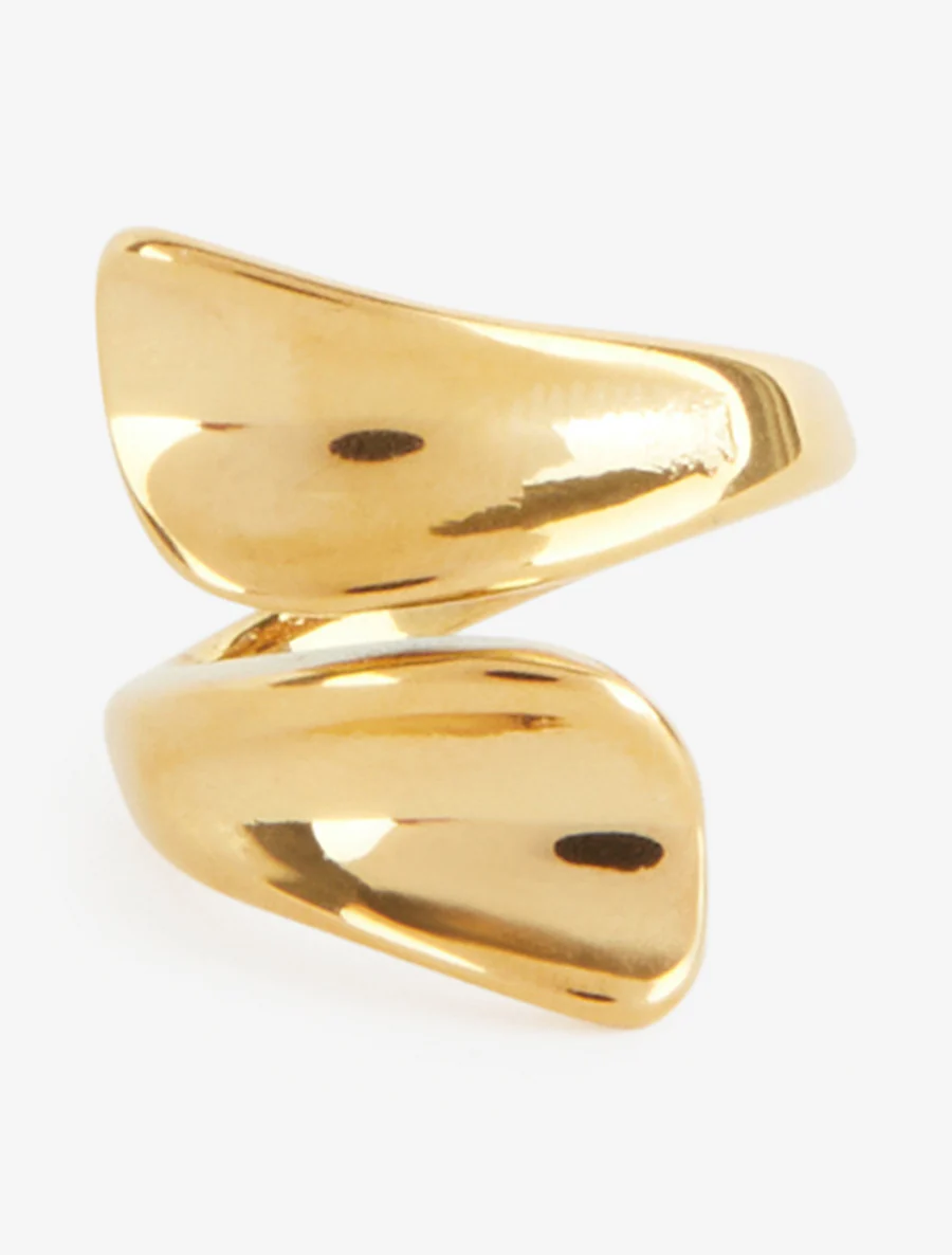 Gedurfde gebogen ring - Goud - Image 3
