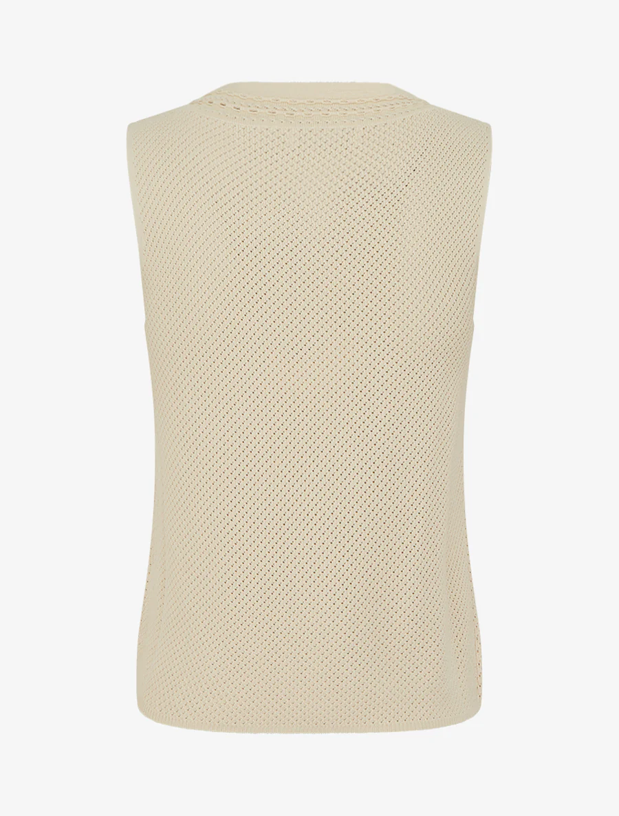 Gehaakt gebreid hemdje - Beige - Image 2