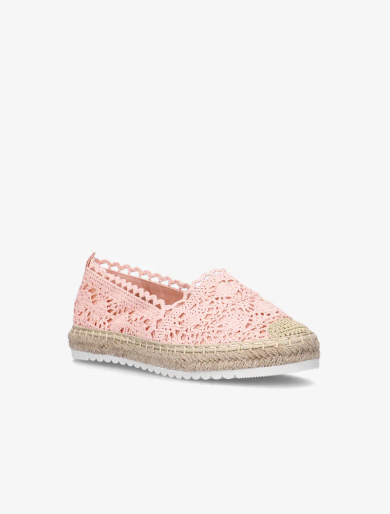 Gehaakte espadrilles - roze - Image 2