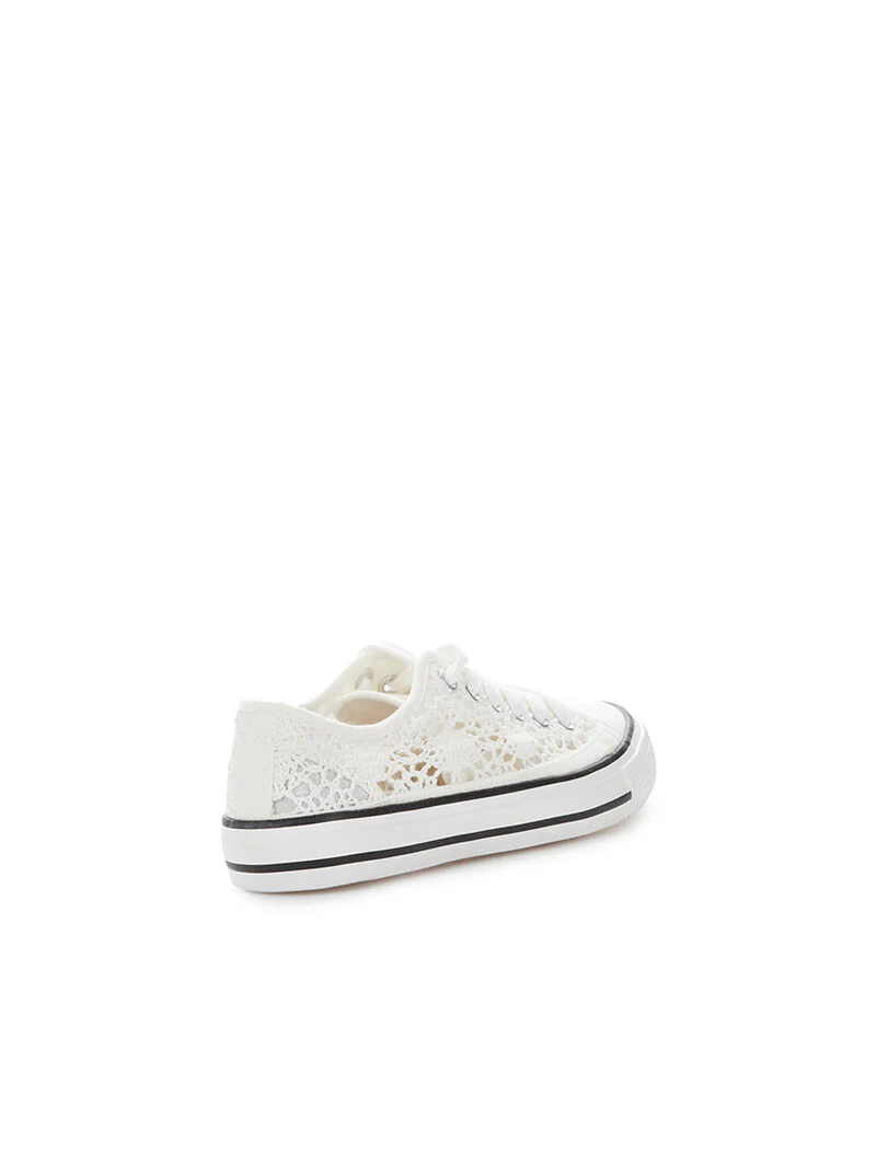 Gehaakte sneakers - wit - Image 4