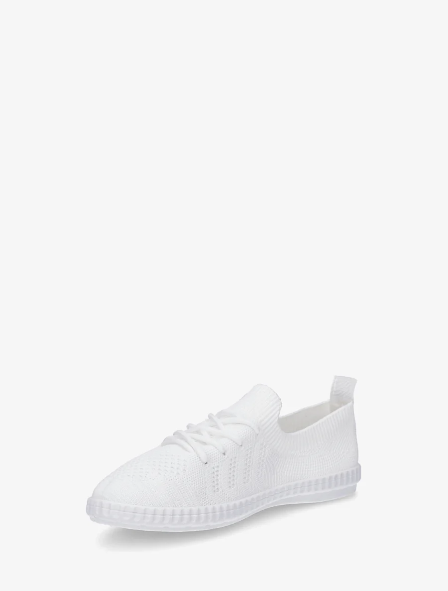 Gehaakte stoffen tennisschoenen - Wit - Image 3
