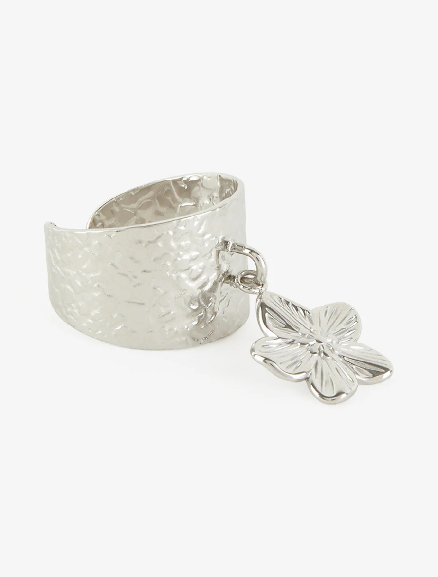 Gehamerde ring met bloemenbedel - Geld - Image 2