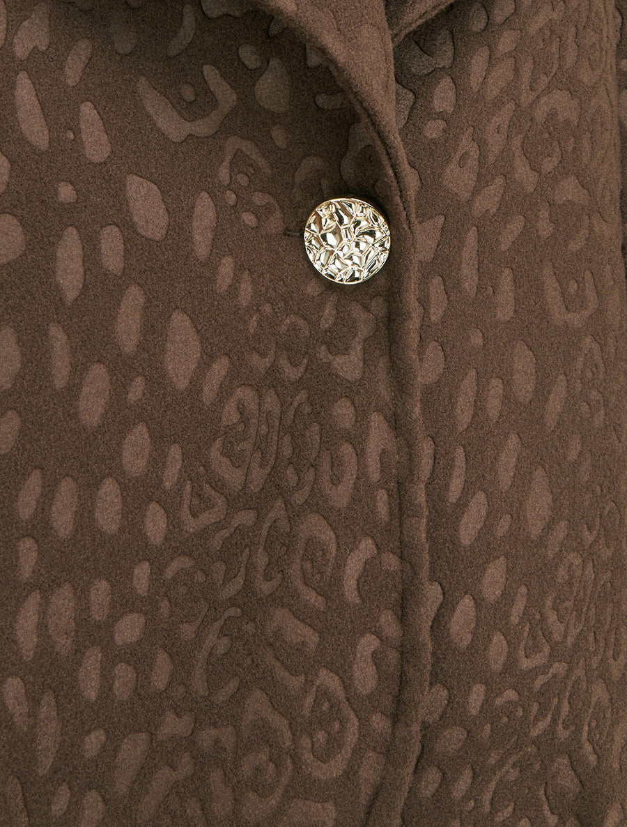 Geknoopte jas met luipaardmotief - Bruin - Image 3