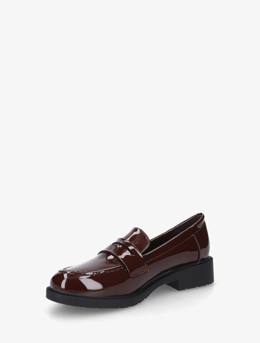Gelakte mocassins van imitatieleer - Bruin - Image 3