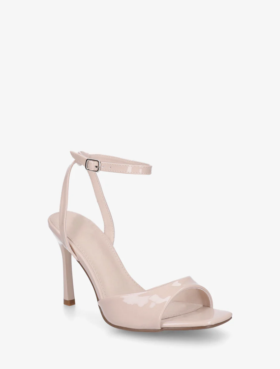 Gelakte naaldhaksandalen - Beige - Image 2