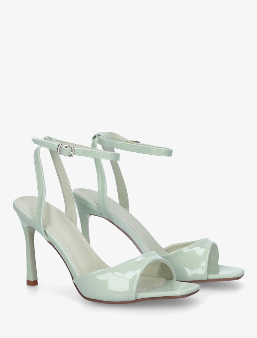 Gelakte naaldhaksandalen - Watergroen - Image 4