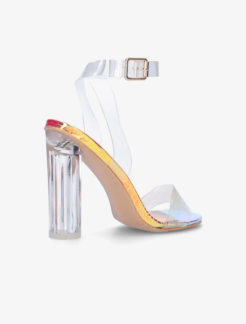 Gelakte sandalen met plexi-details - multicolor - Image 5