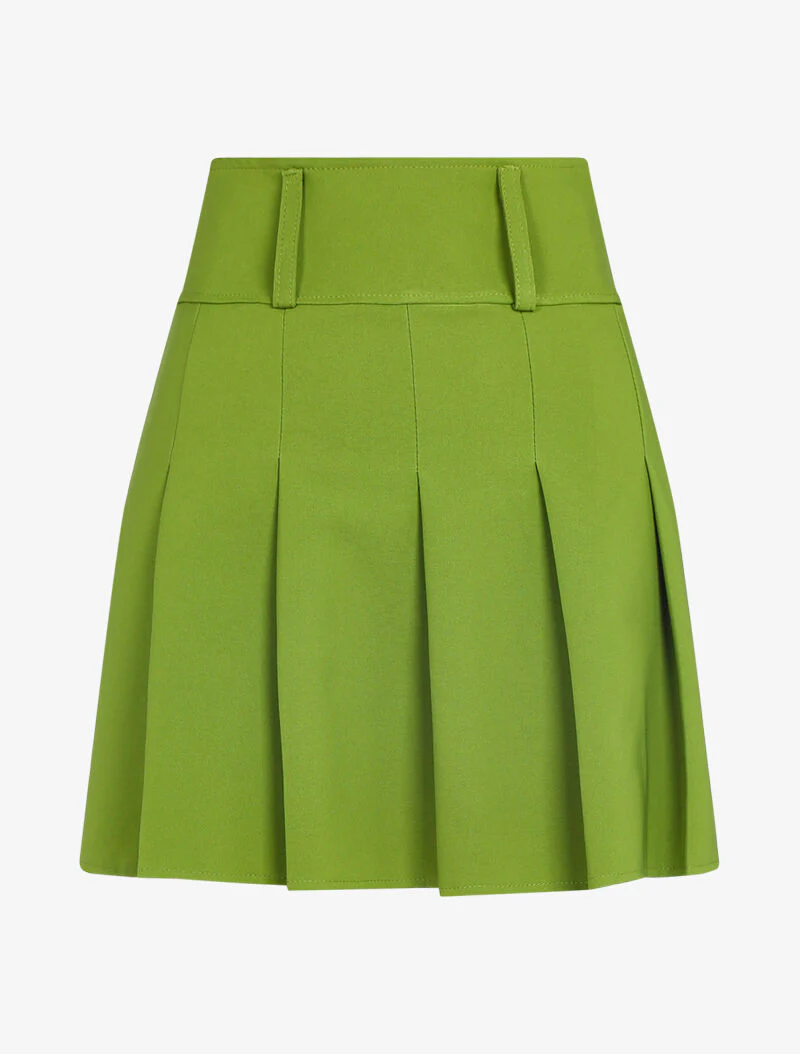 Geplooide minirok - groen - Image 2